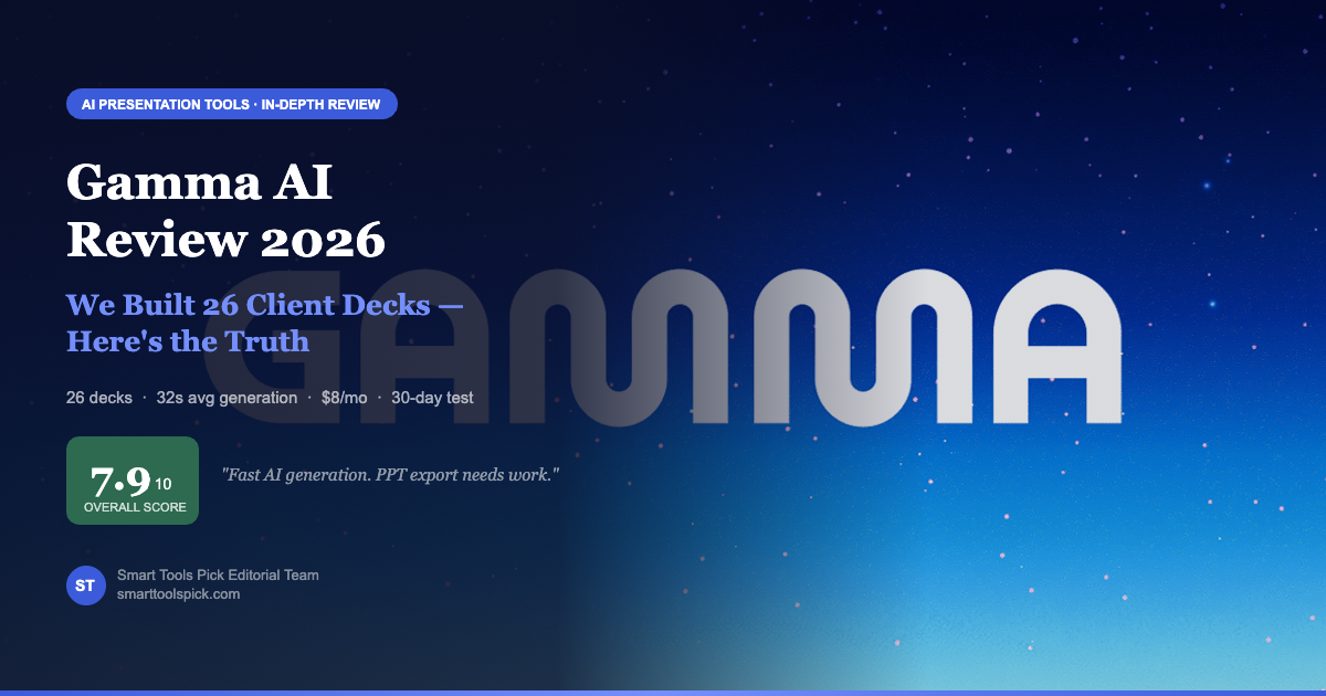 Gamma editor — view we used during the 2026 test