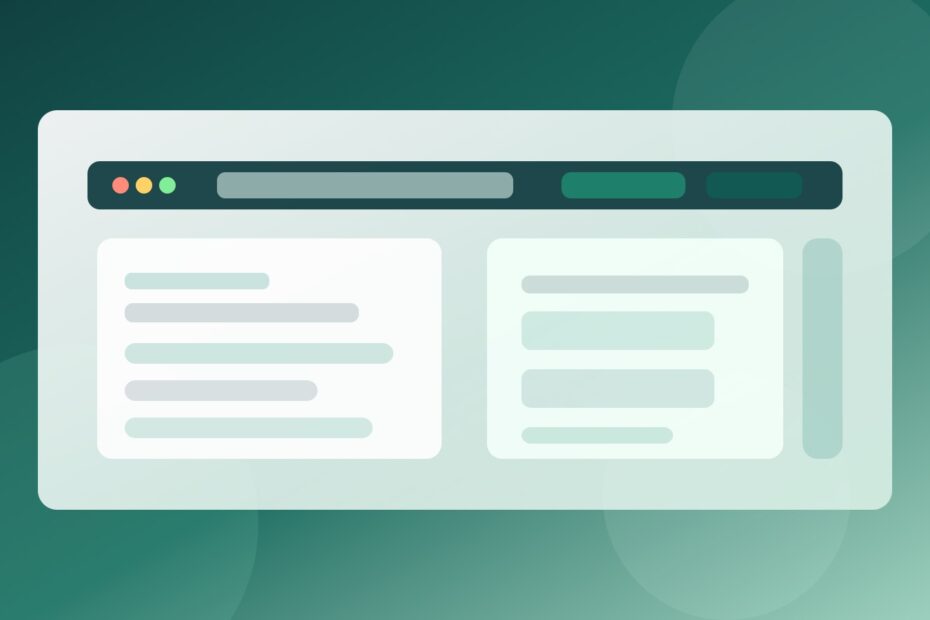 Abstract teal dashboard illustration for doola review
